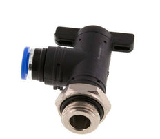 8 mm - G3/8'' Kunststof/Messing L-stuk 2-Weg Kogelkraan