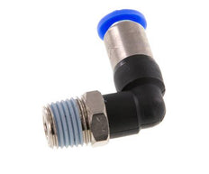 6mm & R1/4'' Zelfsluitende L-insteekkoppeling Vernikkeld messing/PBT buitendraad 0-10 bar [2 Stuks]