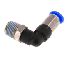 6mm & R1/4'' Zelfsluitende L-insteekkoppeling Vernikkeld messing/PBT buitendraad 0-10 bar [2 Stuks]