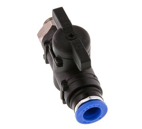 8 mm - G1/8'' Kunststof/Messing rechte 2-Weg Kogelkraan