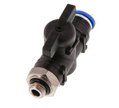 8 mm - G1/8'' Kunststof/Messing rechte 2-Weg Kogelkraan