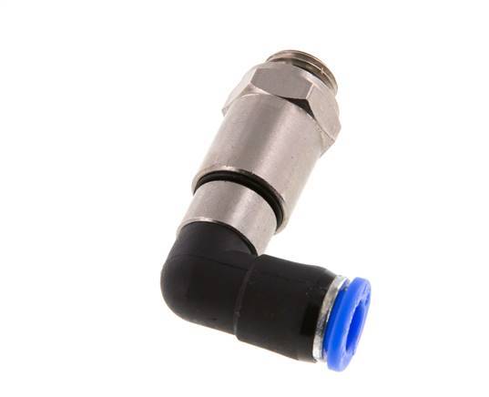 8mm & G1/4'' L-stuk Hoge Snelheid Draaidoorvoer Insteek Buitendraad Vernikkeld Messing/PBT NBR