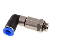 8mm & G1/4'' L-stuk Hoge Snelheid Draaidoorvoer Insteek Buitendraad Vernikkeld Messing/PBT NBR
