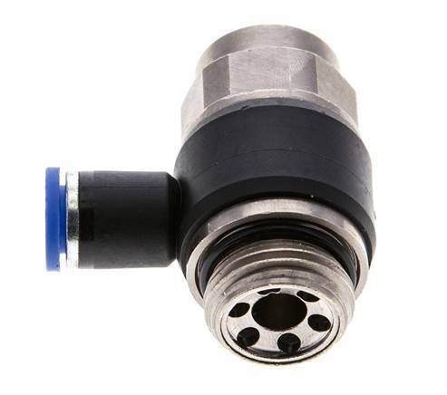 L-stuk Regelventiel 8 mm - G1/2'' Regeling-Uit Messing/Nylon Sleufschroef