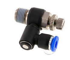 Draaibaar Regelventiel 6 mm - R1/4'' Regeling-Uit Messing/Nylon