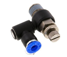 Draaibaar Regelventiel 6 mm - R1/4'' Regeling-Uit Messing/Nylon