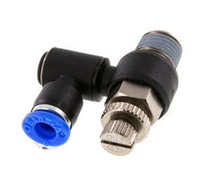 Flow Control Silencer Meter-Out Rotatable 6 mm - R1/4'' Brass/PA 66