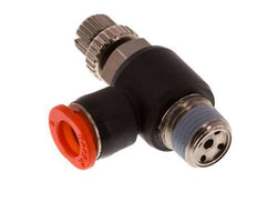 L-stuk Regelventiel 6 mm - R1/8'' Regeling-in Messing/PBT