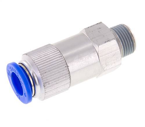 12mm & R3/8'' Regeling-Uit Aluminium Terugslagklep Insteekkoppeling Buitendraad 0.2-10 bar