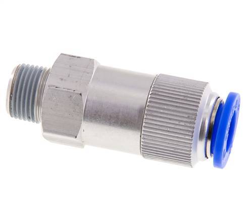12mm & R3/8'' Regeling-Uit Aluminium Terugslagklep Insteekkoppeling Buitendraad 0.2-10 bar