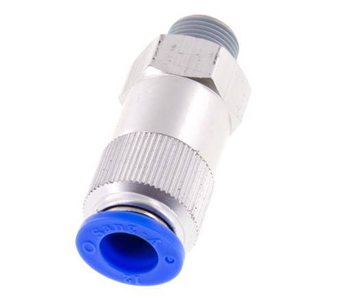 12mm & R3/8'' Regeling-Uit Aluminium Terugslagklep Insteekkoppeling Buitendraad 0.2-10 bar
