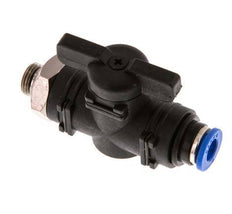 2-Way Straight Ball Valve 6 mm - G1/8'' Plastic/Brass