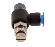 L-stuk Regelventiel 6 mm - R1/8'' Regeling-Uit Messing/PBT