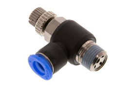 L-stuk Regelventiel 6 mm - R1/8'' Regeling-Uit Messing/PBT