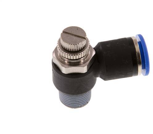 L-stuk Regelventiel 12 mm - R3/8'' Regeling-Uit Messing/Nylon