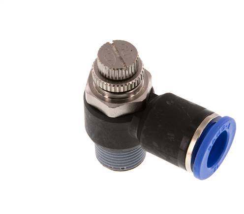 L-stuk Regelventiel 12 mm - R3/8'' Regeling-Uit Messing/Nylon
