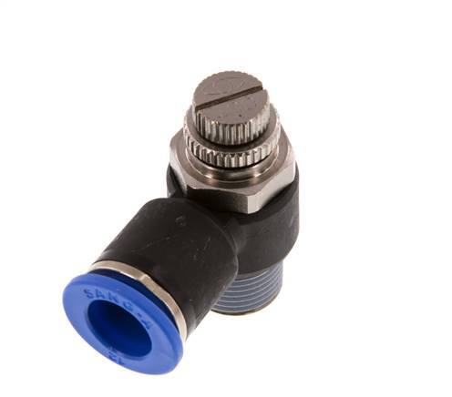 L-stuk Regelventiel 12 mm - R3/8'' Regeling-Uit Messing/Nylon