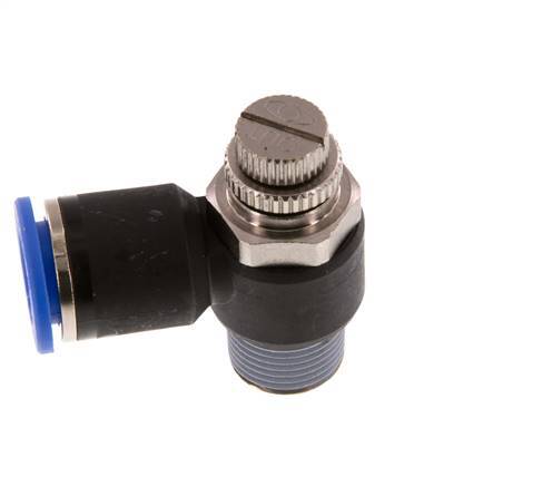 L-stuk Regelventiel 12 mm - R3/8'' Regeling-Uit Messing/Nylon
