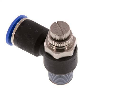 L-stuk Regelventiel 12 mm - R3/8'' Regeling-Uit Messing/Nylon