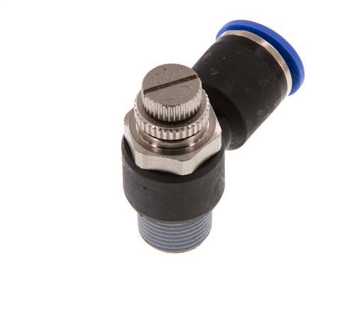 L-stuk Regelventiel 12 mm - R3/8'' Regeling-Uit Messing/Nylon