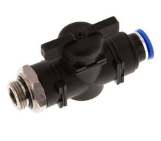 10 mm - G3/8'' Kunststof/Messing rechte 2-Weg Kogelkraan