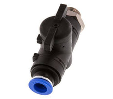 10 mm - G3/8'' Kunststof/Messing rechte 2-Weg Kogelkraan