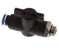 10 mm - G3/8'' Kunststof/Messing rechte 2-Weg Kogelkraan