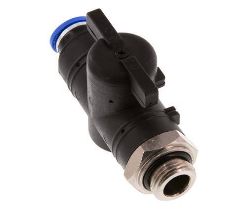 10 mm - G3/8'' Kunststof/Messing rechte 2-Weg Kogelkraan