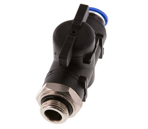 10 mm - G3/8'' Kunststof/Messing rechte 2-Weg Kogelkraan