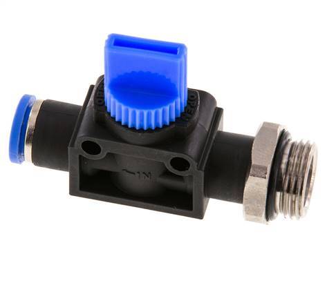 8 mm - G3/8'' Kunststof/Messing 3/2-Weg Handafsluiter Ontluchting aan Buiszijde