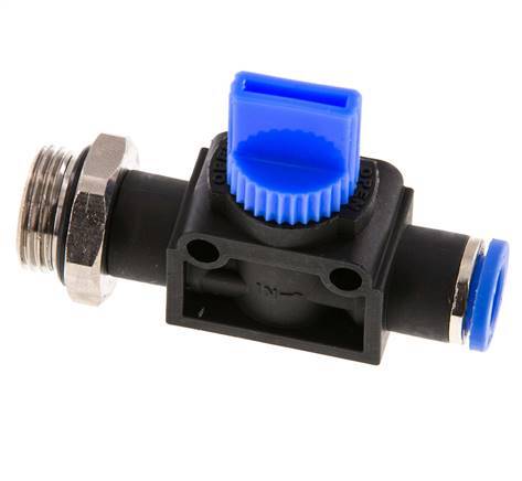 8 mm - G3/8'' Kunststof/Messing 3/2-Weg Handafsluiter Ontluchting aan Buiszijde