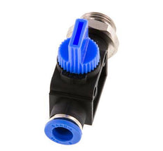 8 mm - G3/8'' Kunststof/Messing 3/2-Weg Handafsluiter Ontluchting aan Buiszijde