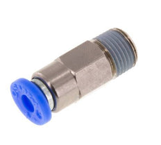 4mm & R1/8'' Zelfsluitende Insteekkoppeling Vernikkeld Messing/PBT Buitendraad 0-10 bar [2 Stuks]