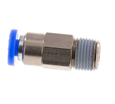 4mm & R1/8'' Zelfsluitende Insteekkoppeling Vernikkeld Messing/PBT Buitendraad 0-10 bar [2 Stuks]