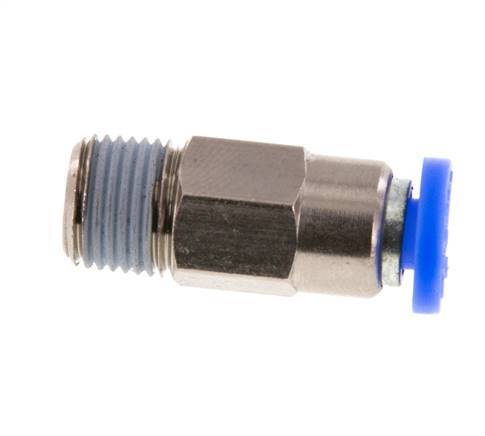 4mm & R1/8'' Zelfsluitende Insteekkoppeling Vernikkeld Messing/PBT Buitendraad 0-10 bar [2 Stuks]