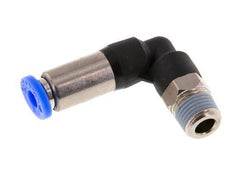 4mm & R1/8'' Zelfsluitende L-insteekkoppeling Vernikkeld messing/PBT buitendraad 0-10 bar [2 Stuks]
