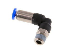 4mm & R1/8'' Zelfsluitende L-insteekkoppeling Vernikkeld messing/PBT buitendraad 0-10 bar [2 Stuks]