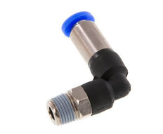 4mm & R1/8'' Zelfsluitende L-insteekkoppeling Vernikkeld messing/PBT buitendraad 0-10 bar [2 Stuks]