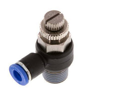 L-stuk Regelventiel 6 mm - R1/4'' Regeling-Uit Messing/Nylon