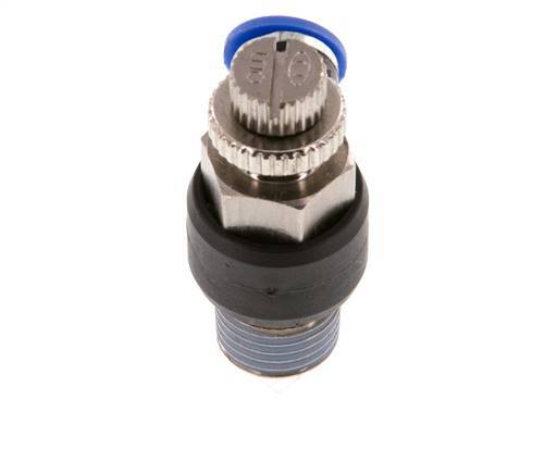 L-stuk Regelventiel 6 mm - R1/4'' Regeling-Uit Messing/Nylon