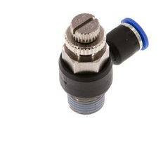 L-stuk Regelventiel 6 mm - R1/4'' Regeling-Uit Messing/Nylon