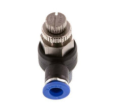 L-stuk Regelventiel 6 mm - R1/4'' Regeling-Uit Messing/Nylon