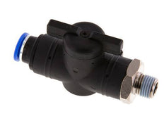 10 mm - R1/4'' Kunststof/Messing rechte 2-Weg Kogelkraan