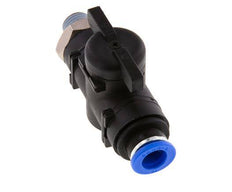 10 mm - R1/4'' Kunststof/Messing rechte 2-Weg Kogelkraan