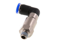 8mm & R1/8'' L-stuk Hoge Snelheid Draaidoorvoer Insteek Buitendraad Vernikkeld Messing/PBT NBR