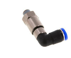 8mm & R1/8'' L-stuk Hoge Snelheid Draaidoorvoer Insteek Buitendraad Vernikkeld Messing/PBT NBR
