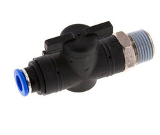 10 mm - R1/2'' Kunststof/Messing rechte 2-Weg Kogelkraan