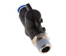 10 mm - R1/2'' Kunststof/Messing rechte 2-Weg Kogelkraan