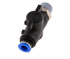 10 mm - R1/2'' Kunststof/Messing rechte 2-Weg Kogelkraan