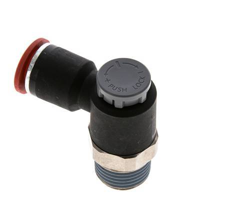 L-stuk Regelventiel 12 mm - R1/2'' Regeling-in Messing/Nylon Borgmoer